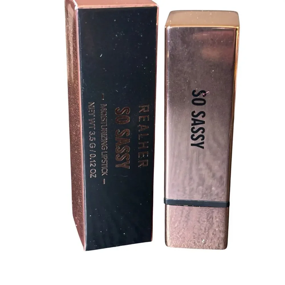 REALHER So Sassy Moisturizing Lipstick–Bright Pink Vegan Hydrating Lip Color NIB
